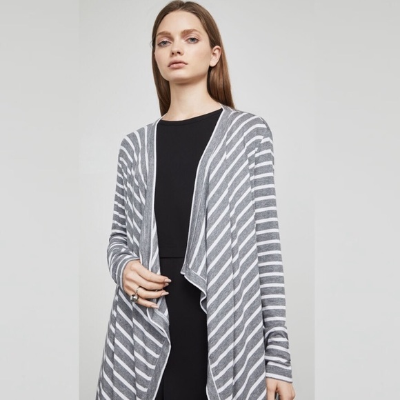 BCBGMaxAzria | Striped Waterfall Cardigan - Picture 2 of 8